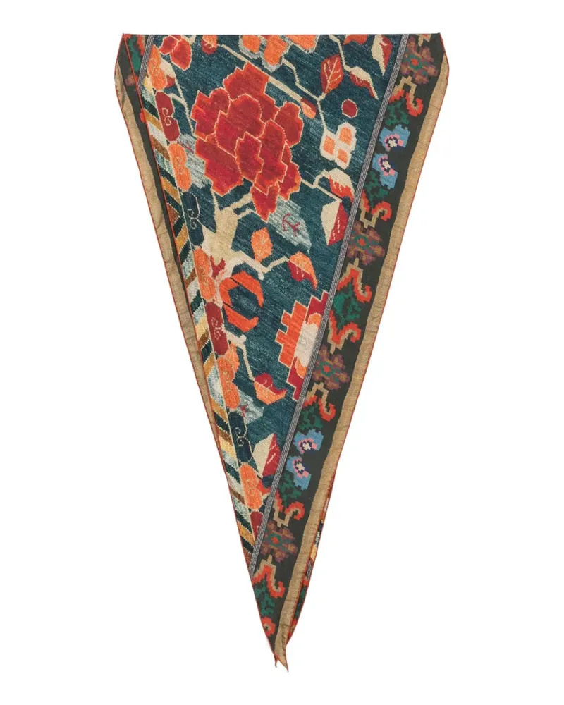 Pierre-Louis Mascia Schal mit Blumenprint - Blau Blau