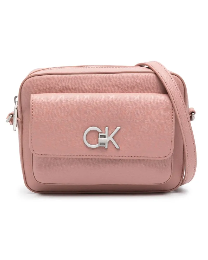 Calvin Klein Umhängetasche mit Monogramm-Print Rosa