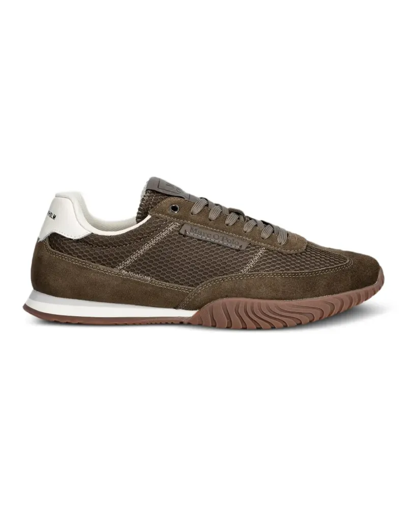 Marc O'Polo mesh-panelled suede sneakers - Braun Braun