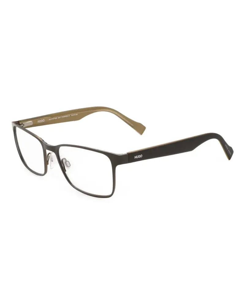 HUGO BOSS Brille mit eckigem Gestell - Braun Braun
