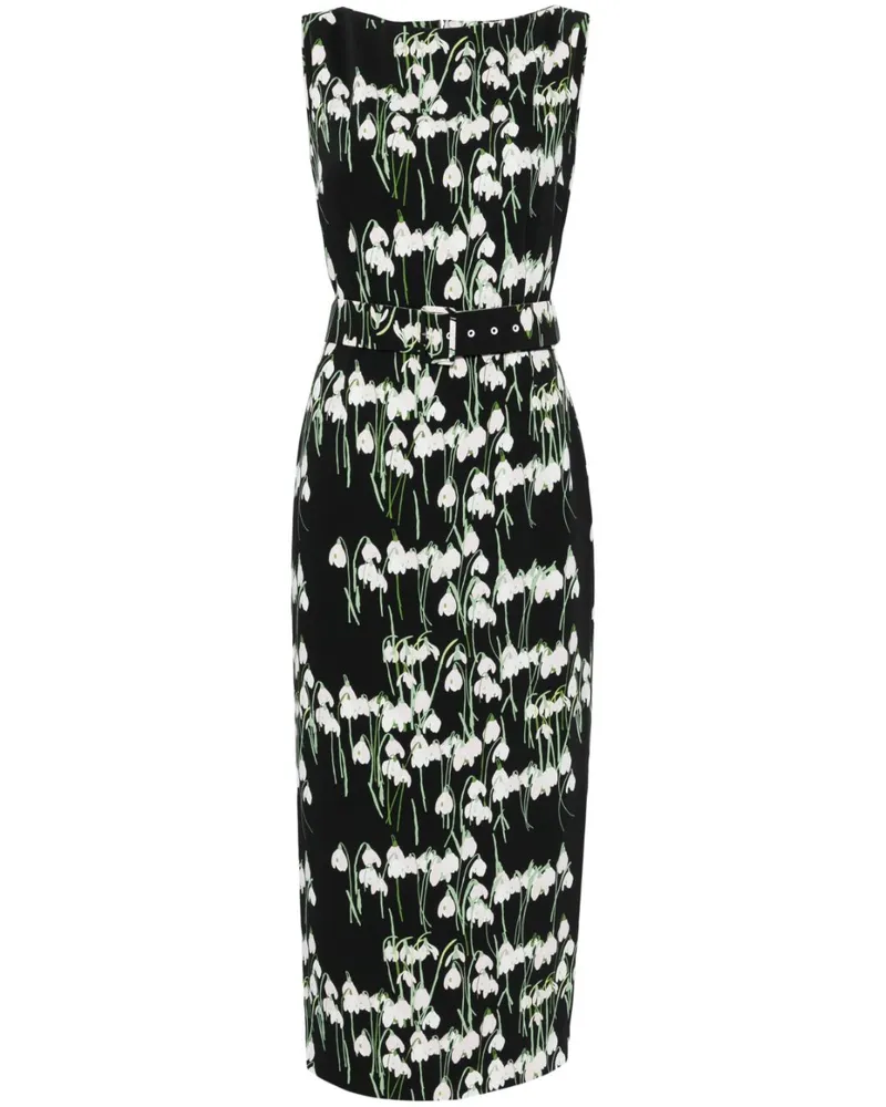 BERNADETTE Lucille Midikleid - Schwarz Schwarz