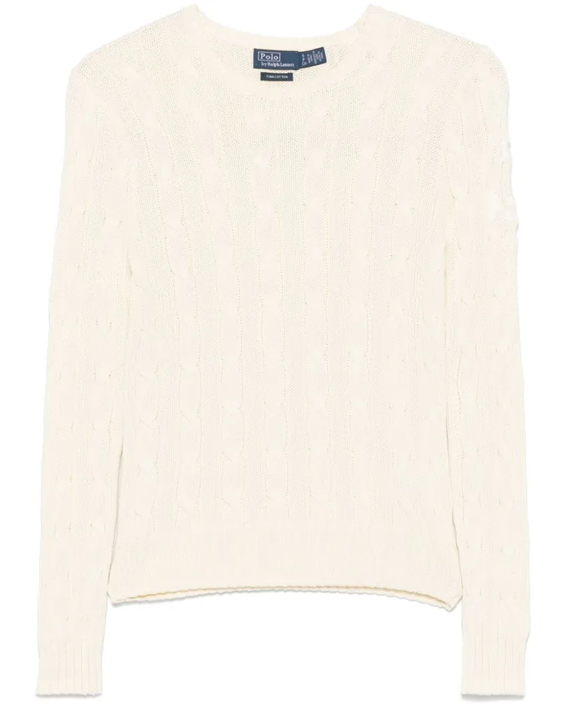 Ralph Lauren Pullover mit Zopfmuster - Weiß Weiß