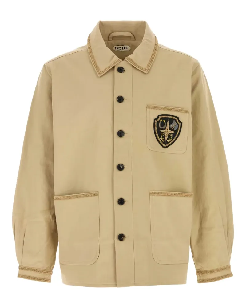 BODE Hemdjacke mit Emblem-Stickerei - Nude Nude