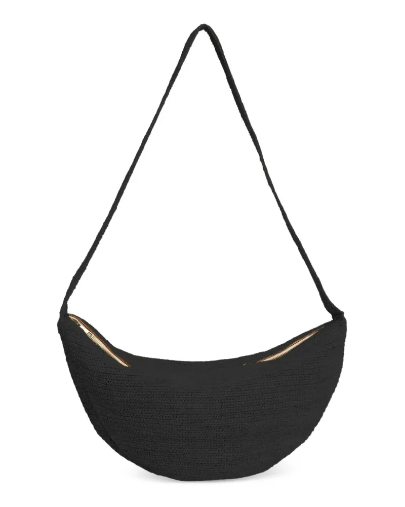 IBELIV Luna raffia shoulder bag - Schwarz Schwarz
