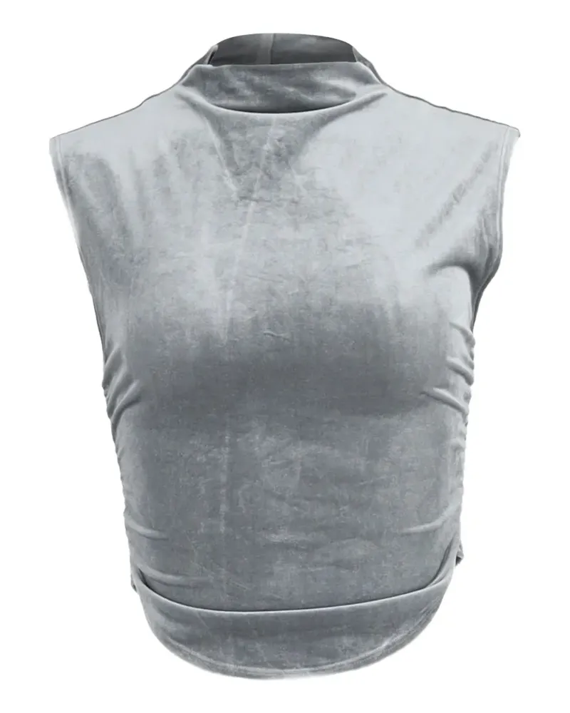 Reformation mock-neck sleeveless crop top - Grau Grau