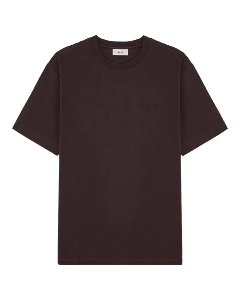 NN 07 logo-embroidered T-shirt - Braun Braun