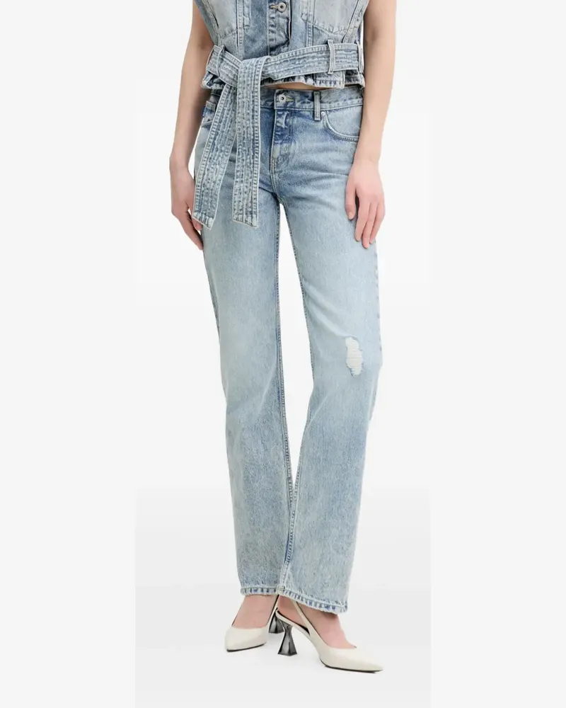 HUGO BOSS Jeans mit Acid-Wash-Effekt - Blau Blau
