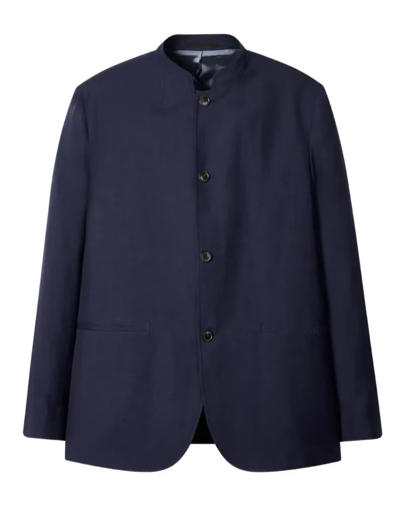 Paul Smith mandarin-collar single-breasted blazer - Blau Blau