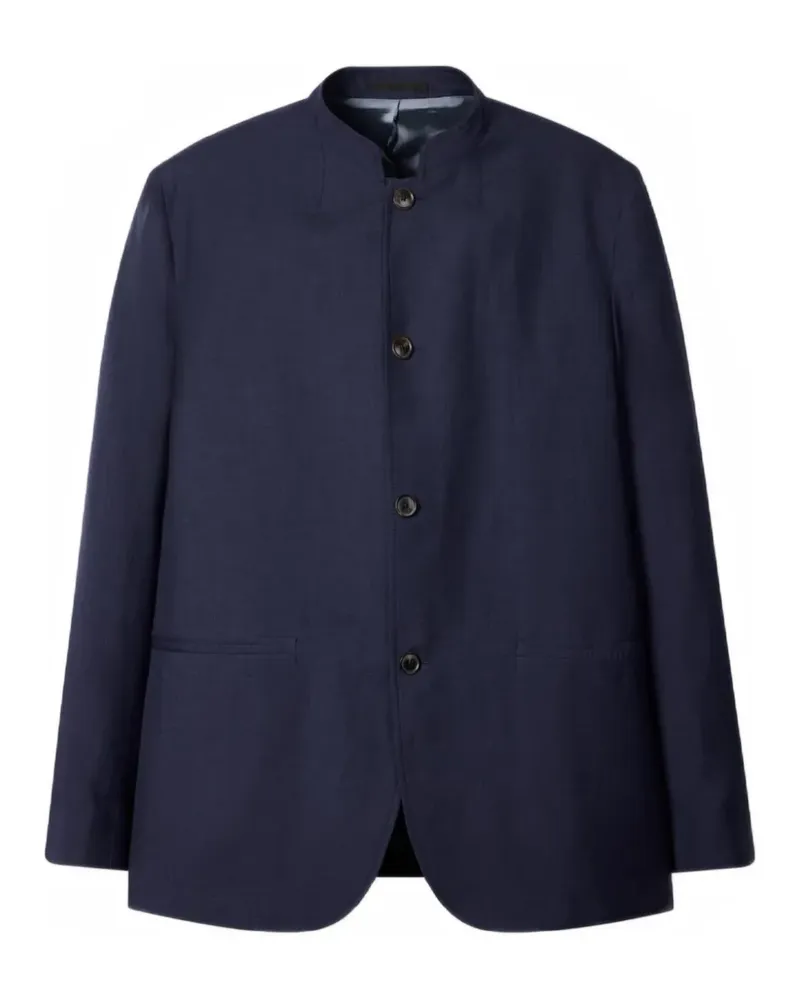 Paul Smith Sakko mit Mandarinkragen - Blau Blau