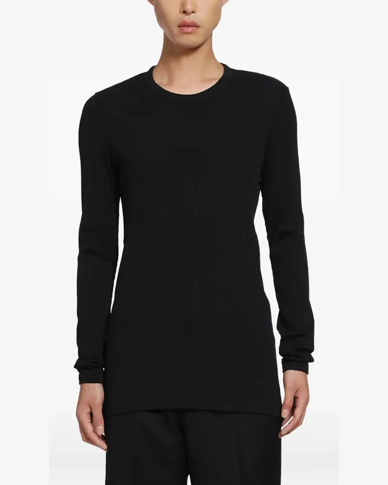 Christophe Lemaire long-sleeve ribbed T-shirt - Schwarz Schwarz