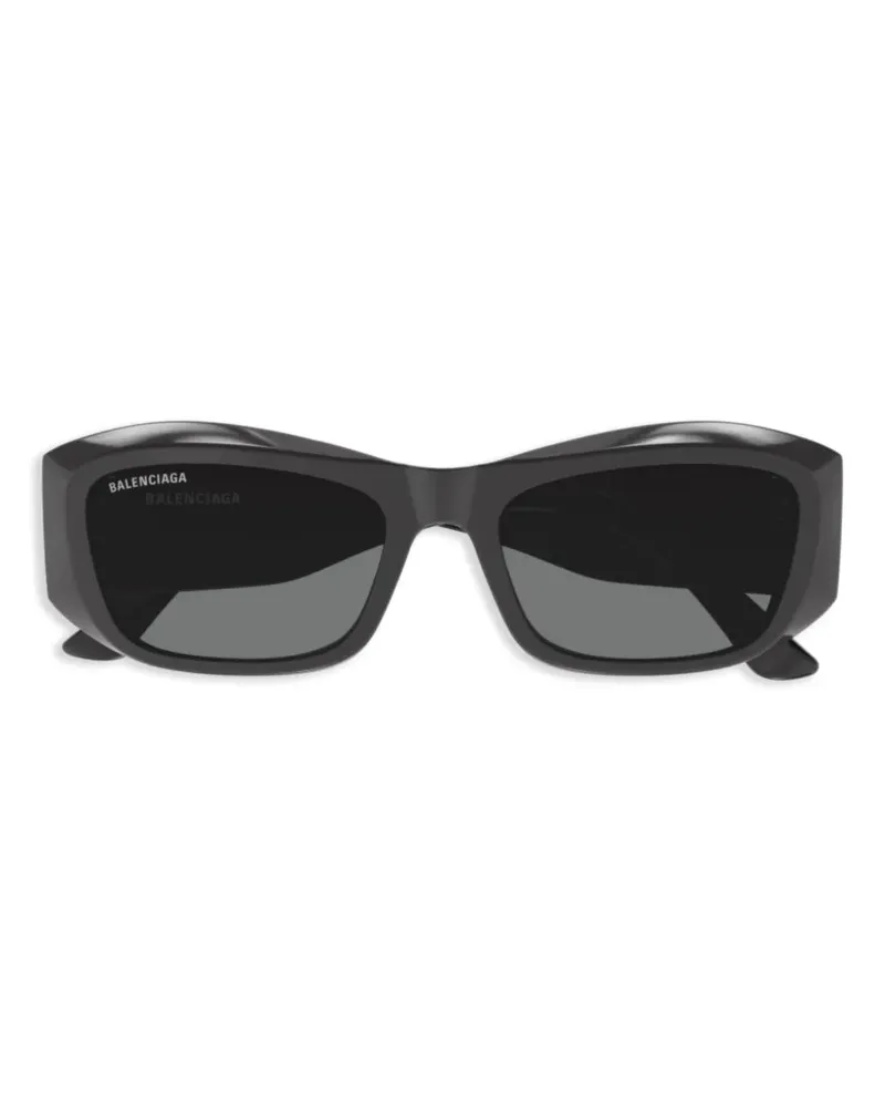 Balenciaga Sonnenbrille mit eckigem Gestell - Schwarz Schwarz