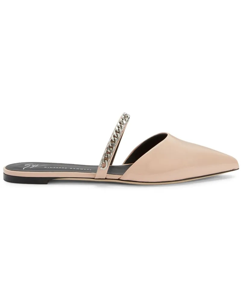 Giuseppe Zanotti Mules mit Kettendetail - Nude Nude