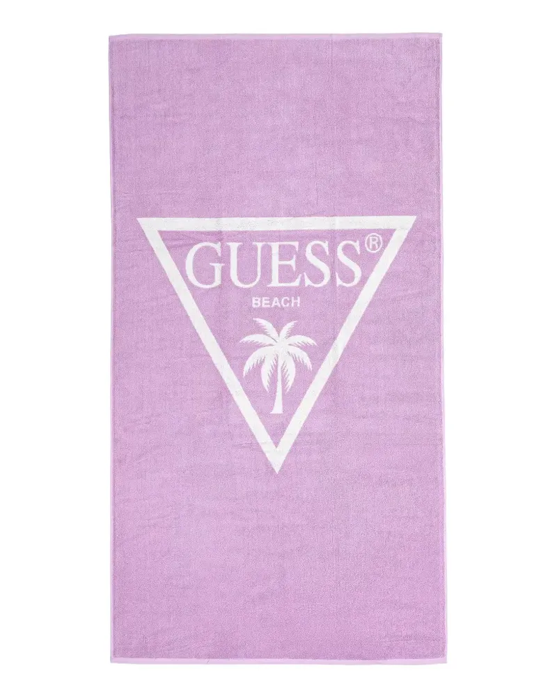 Guess Strandtuch mit Palmen-Print - Violett Violett