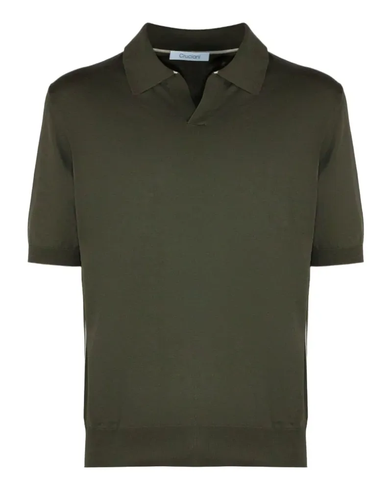 Cruciani T-Shirt mit Kragen - Grün Grün