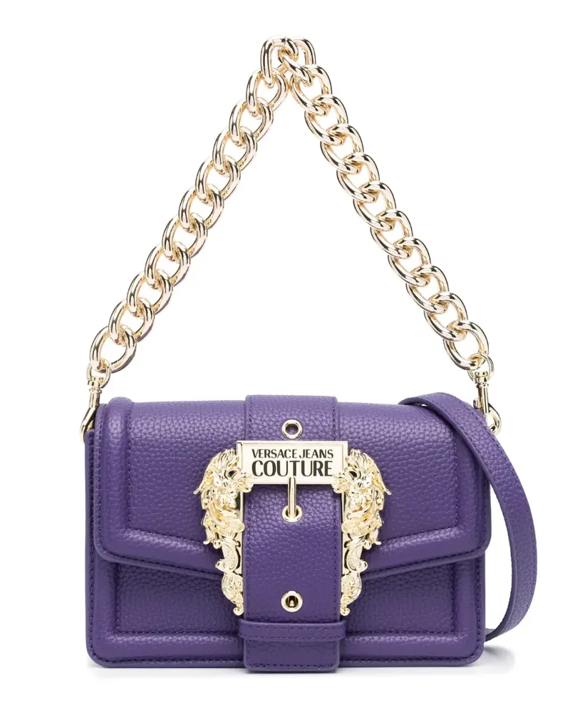 Versace Jeans Schultertasche mit barocker Schnalle - Violett Violett