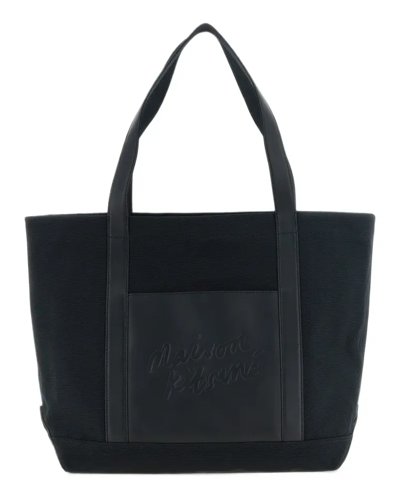 Kitsuné Shopper mit Logo-Prägung - Schwarz Schwarz