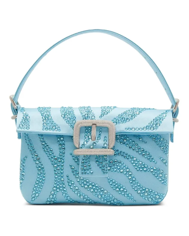 GEDEBE mini Habibi crystal-embellished buckle tote bag - Blau Blau
