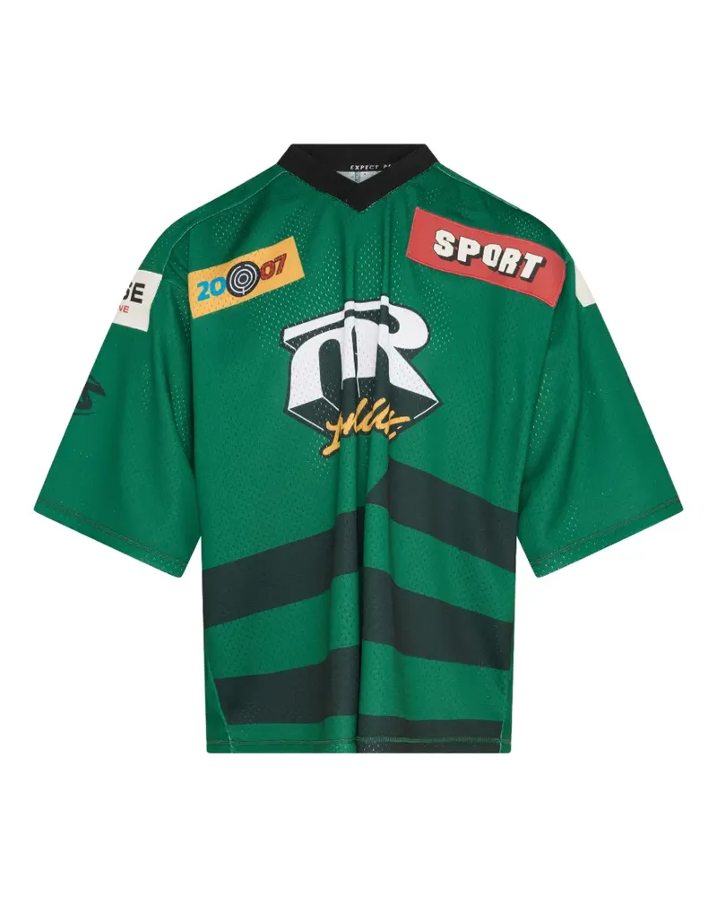 Martine Rose T-Shirt mit V-Ausschnitt - Grün Grün