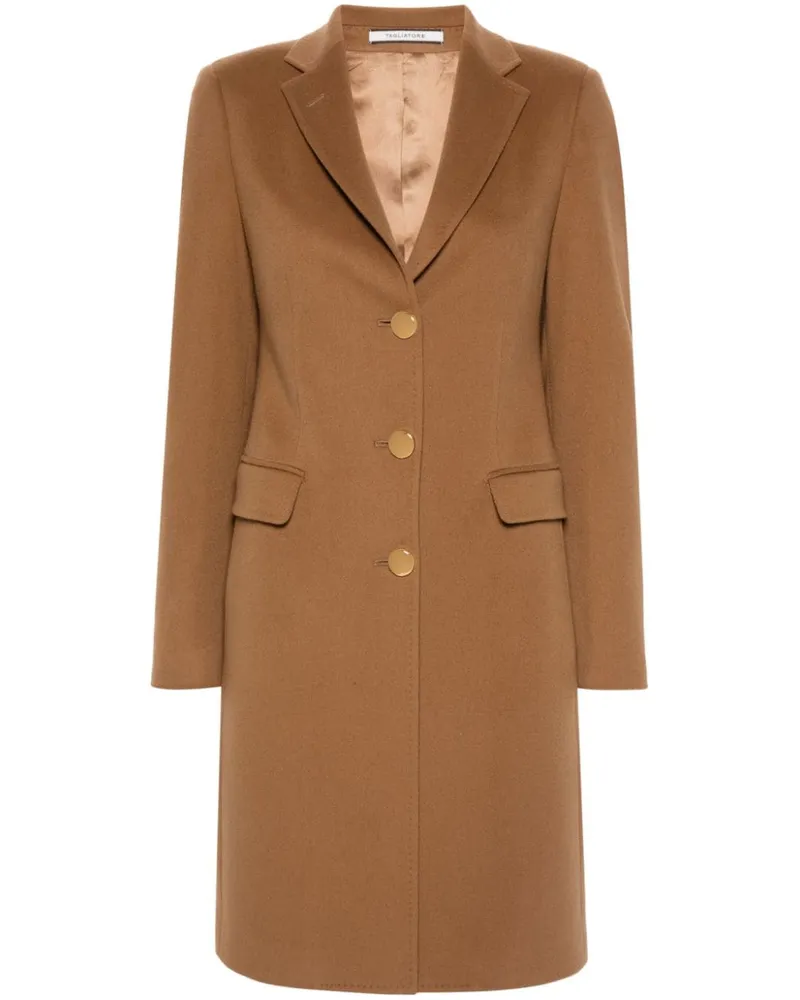 Tagliatore Einreihiger Mantel - Braun Braun