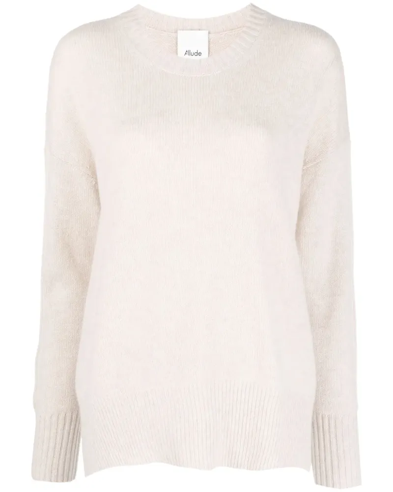 ALLUDE Kaschmirpullover mit Rundhalsausschnitt - Nude Nude