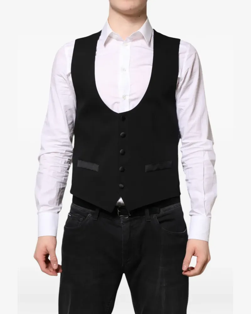 Dolce & Gabbana Weste mit V-Ausschnitt - Schwarz Schwarz