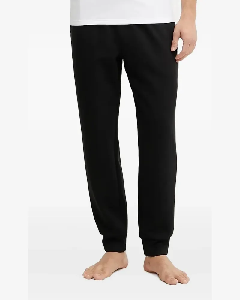 Emporio Armani Jogginghose mit Logo-Stickerei - Schwarz Schwarz