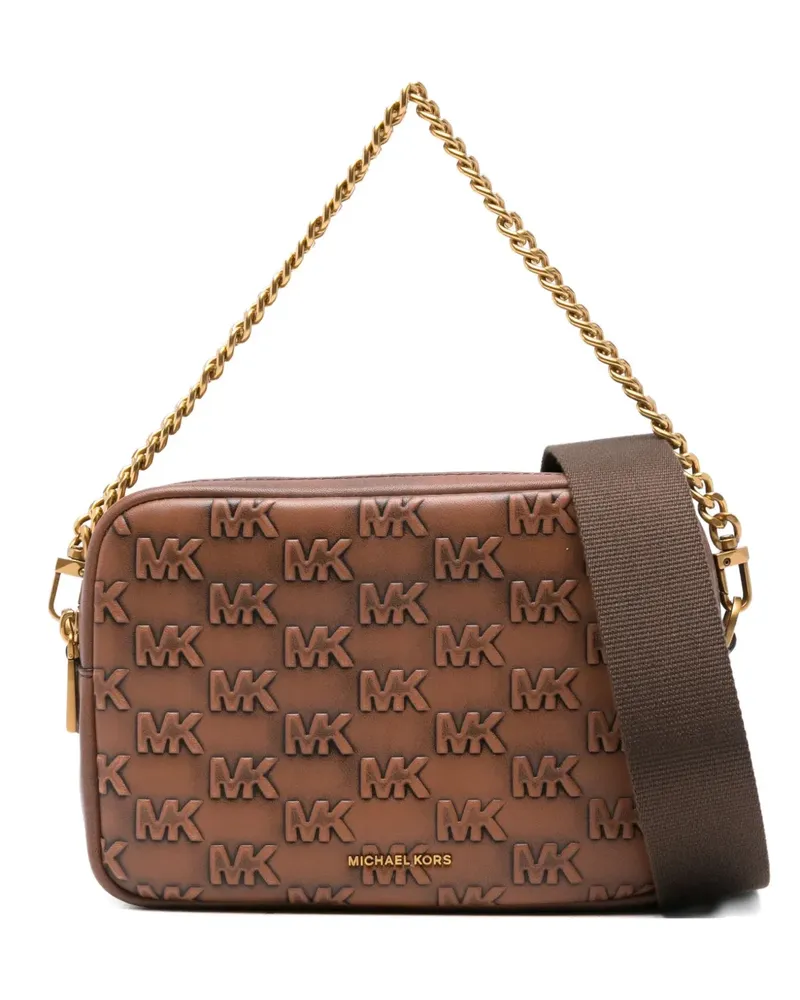 Michael Kors monogram-pattern crossbody bag - Braun Braun