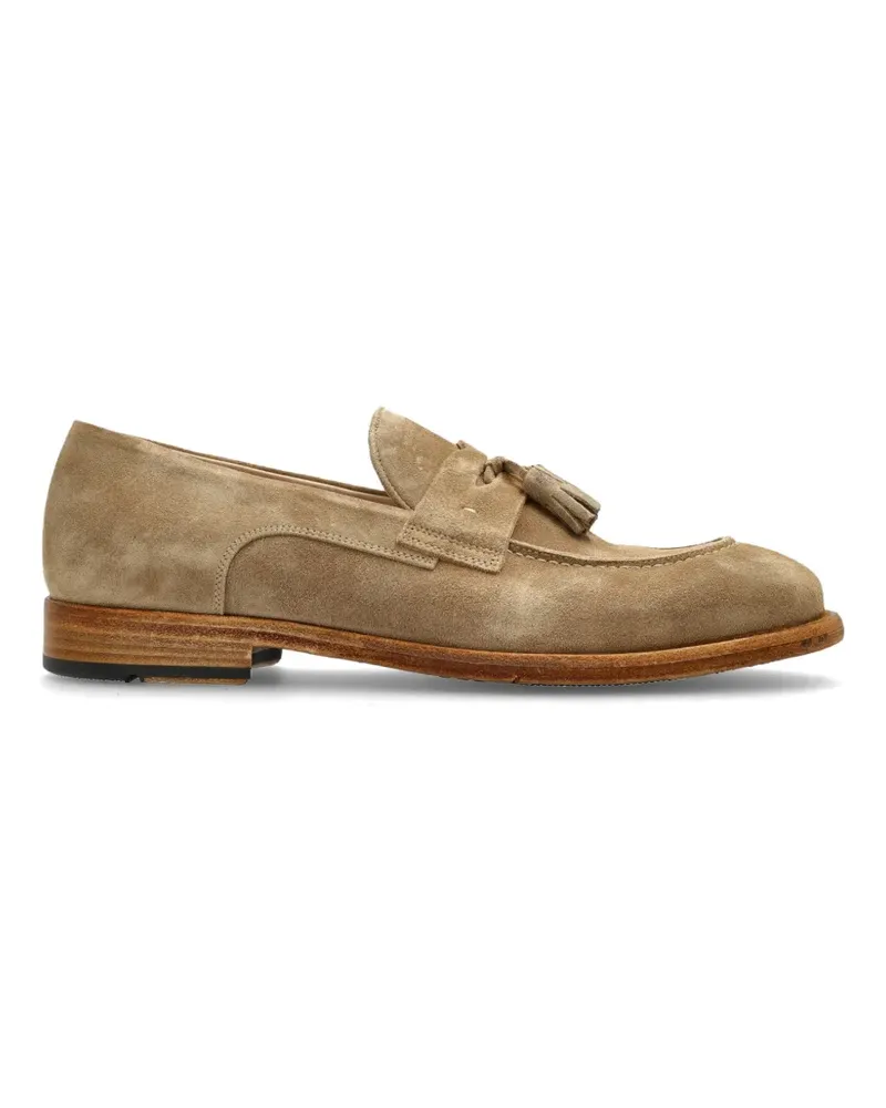 Eleventy tassel-detail suede loafers - Nude Nude