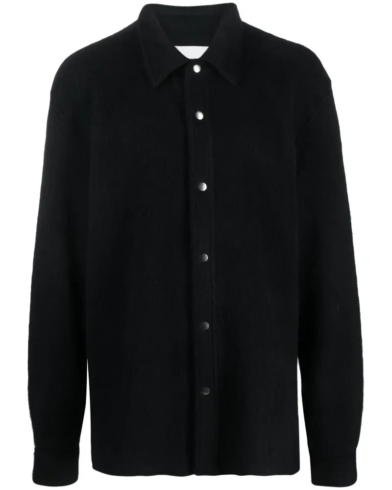 Jil Sander Hemdjacke mit klassischem Kragen - Schwarz Schwarz
