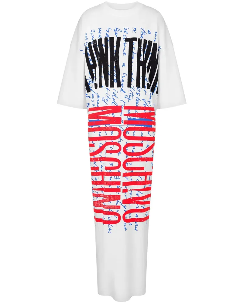 Moschino Langes T-Shirtkleid - Weiß Weiß
