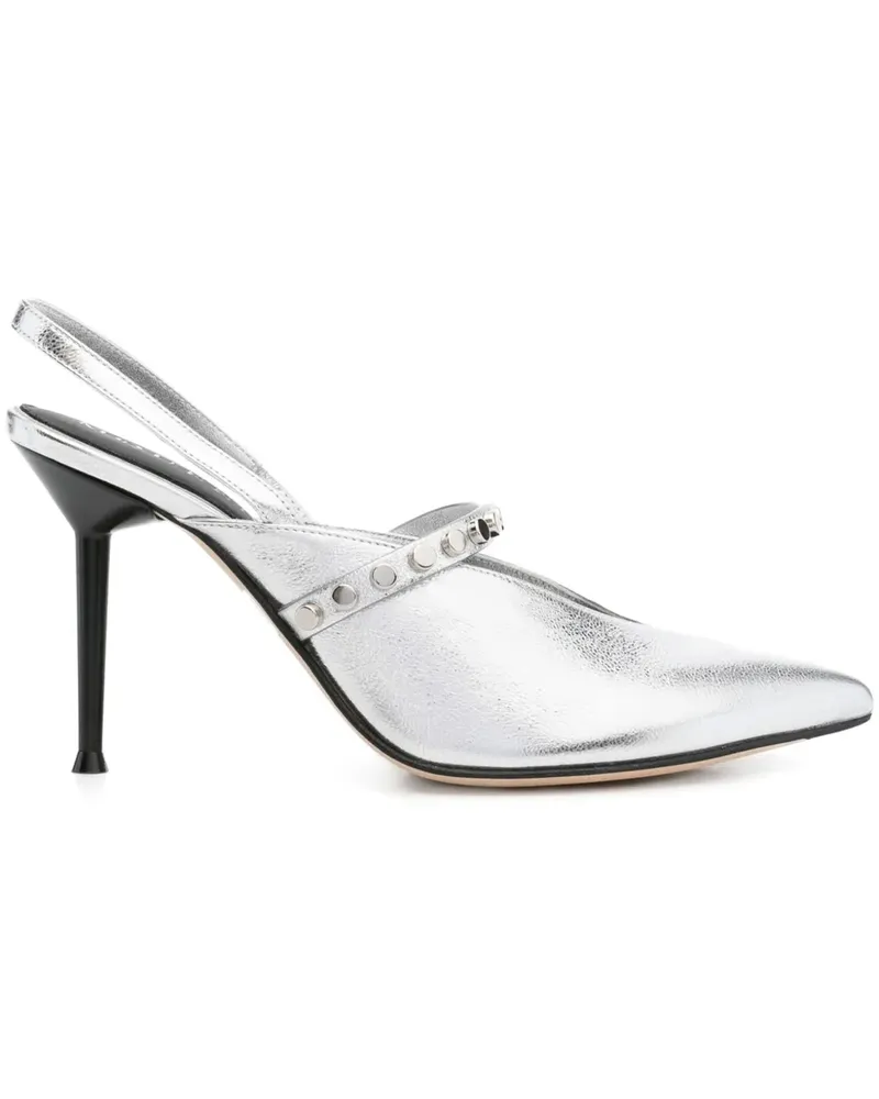 Alexander McQueen Revel Slingback-Pumps mit Nieten 90mm - Silber Silber