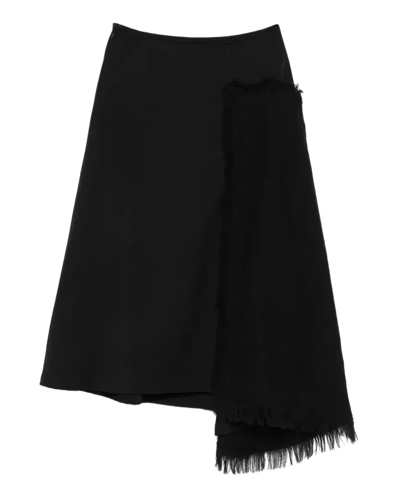 Yohji Yamamoto Rock im Layering-Look - Schwarz Schwarz