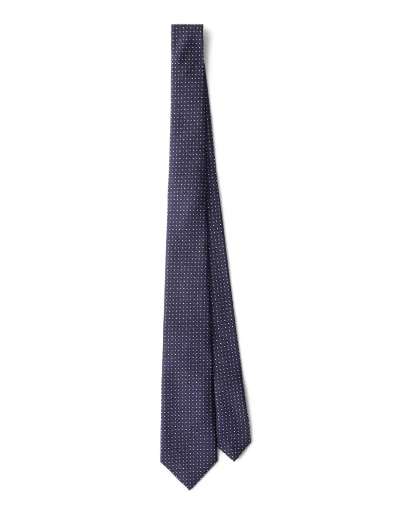 Prada patterned silk tie - Blau Blau