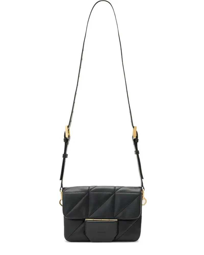 AllSaints logo-detail quilted mini bag - Schwarz Schwarz