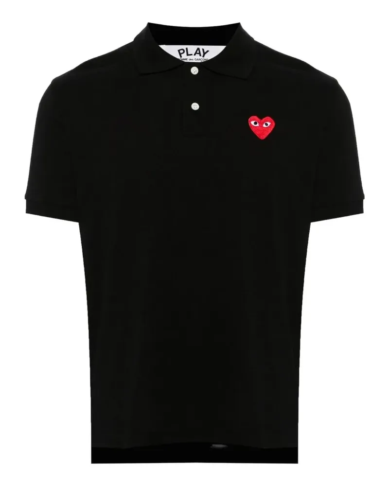 Comme des Garçons Play heart-patch polo shirt - Schwarz Schwarz