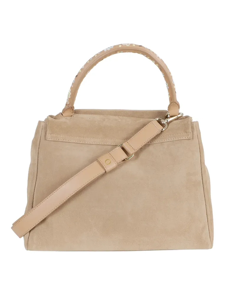 Orciani Sveva floral-handle tote bag - Nude Nude