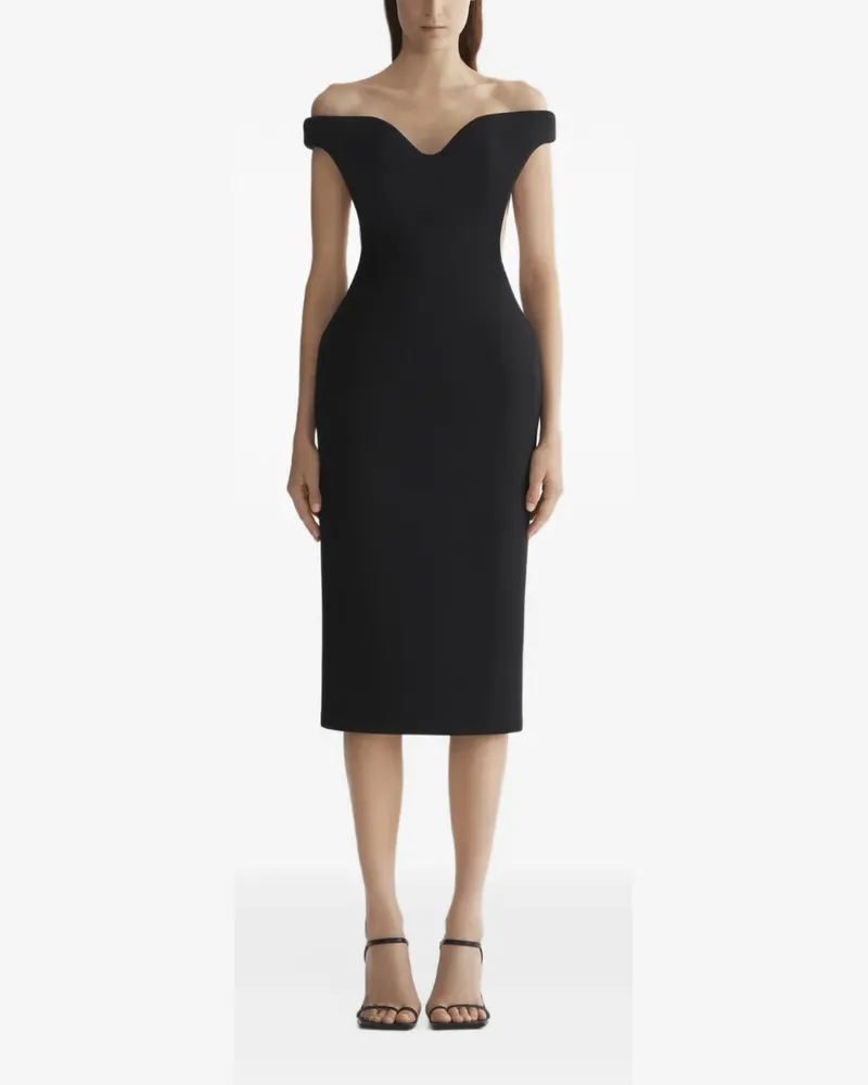 Thierry Mugler Schulterfreies Kleid - Schwarz Schwarz