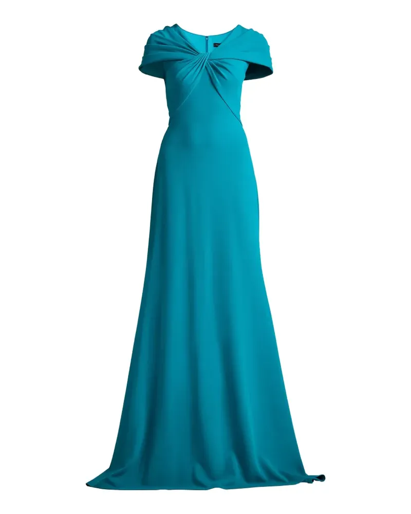Tadashi Shoji twist-detail off-shoulder maxi dress - Blau Blau