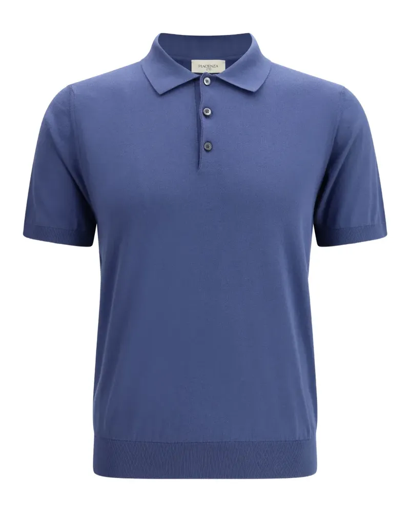 Piacenza Cashmere classic-collar button polo shirt - Blau Blau