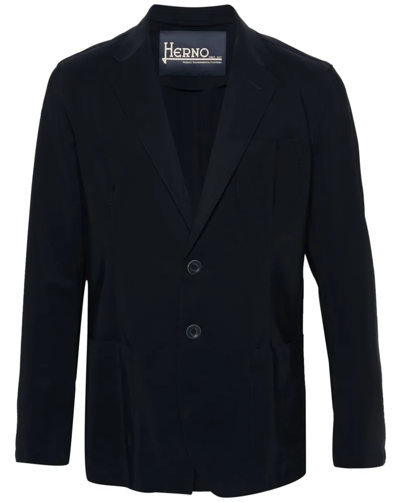 Herno Sakko mit fallendem Revers - Blau Blau
