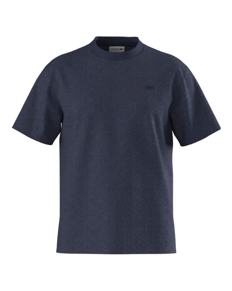 Lacoste T-Shirt mit Monogramm - Blau Blau