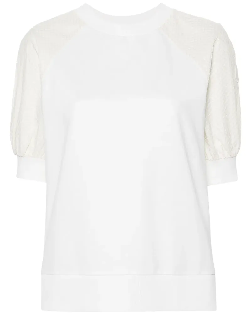 Moncler T-Shirt mit Schnürung - Weiß Weiß