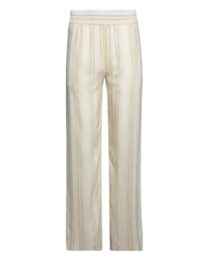 Victoria Beckham Gestreifte Hose mit Stretchbund - Nude Nude