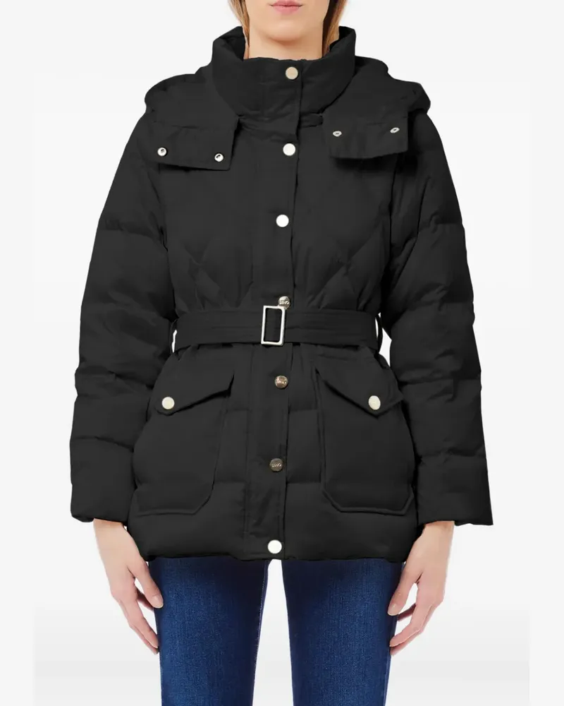 Liu Jo quilted belted puffer jacket - Schwarz Schwarz