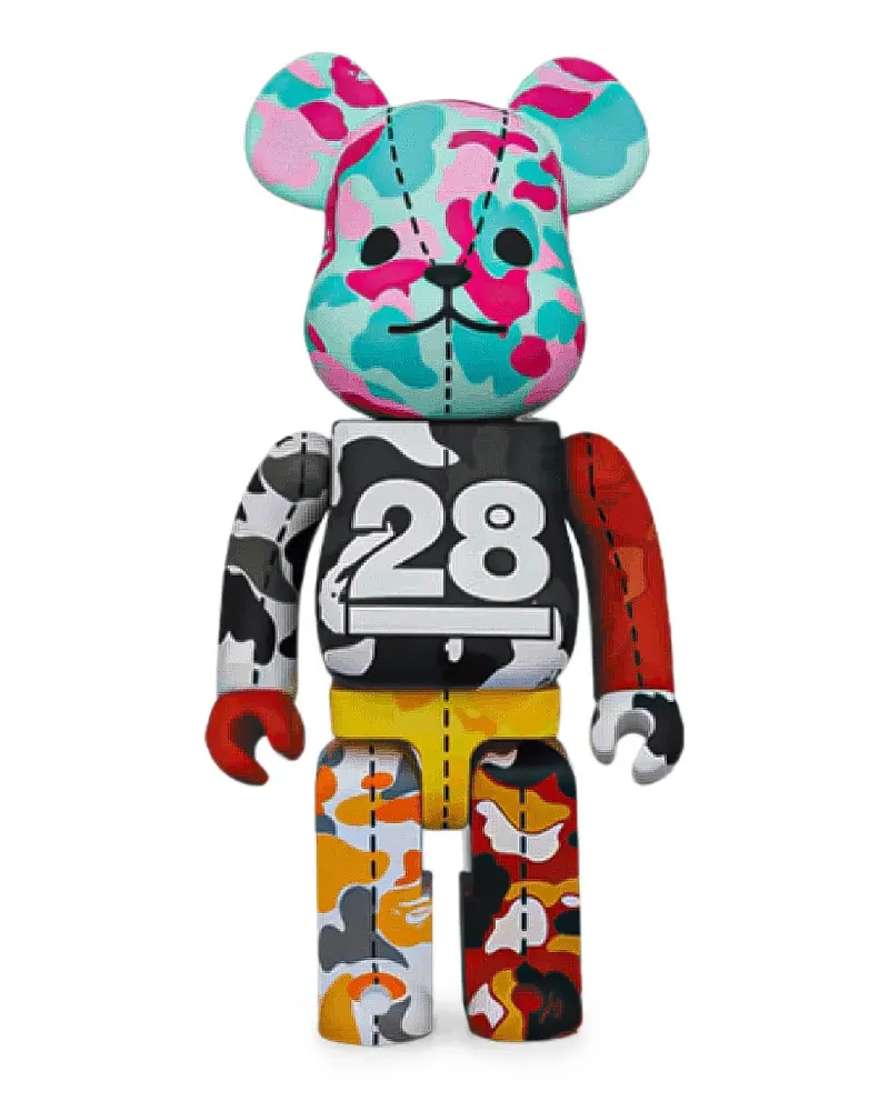 Medicom Toy x BAPE 28TH Anniversary Camo #3 Bearbrick Figur - Schwarz Schwarz