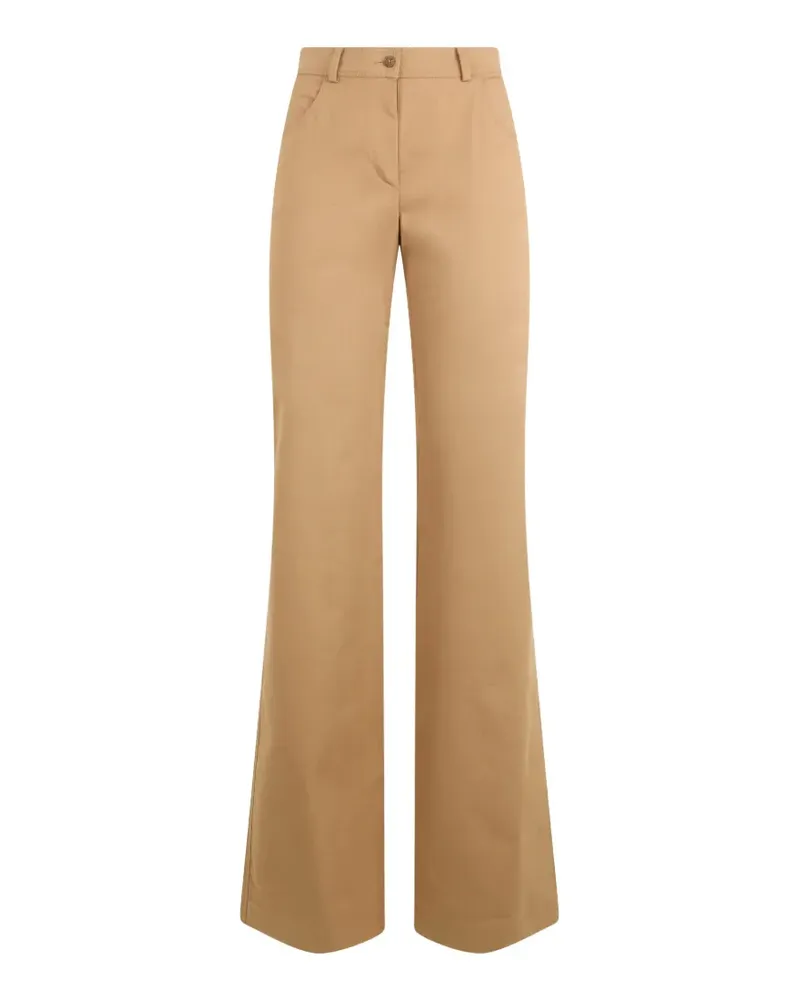 Alberta Ferretti Schlaghose mit hohem Bund - Nude Nude