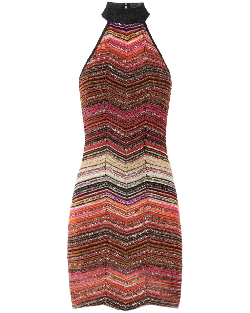 Missoni Minikleid mit Zickzackmuster - Schwarz Schwarz