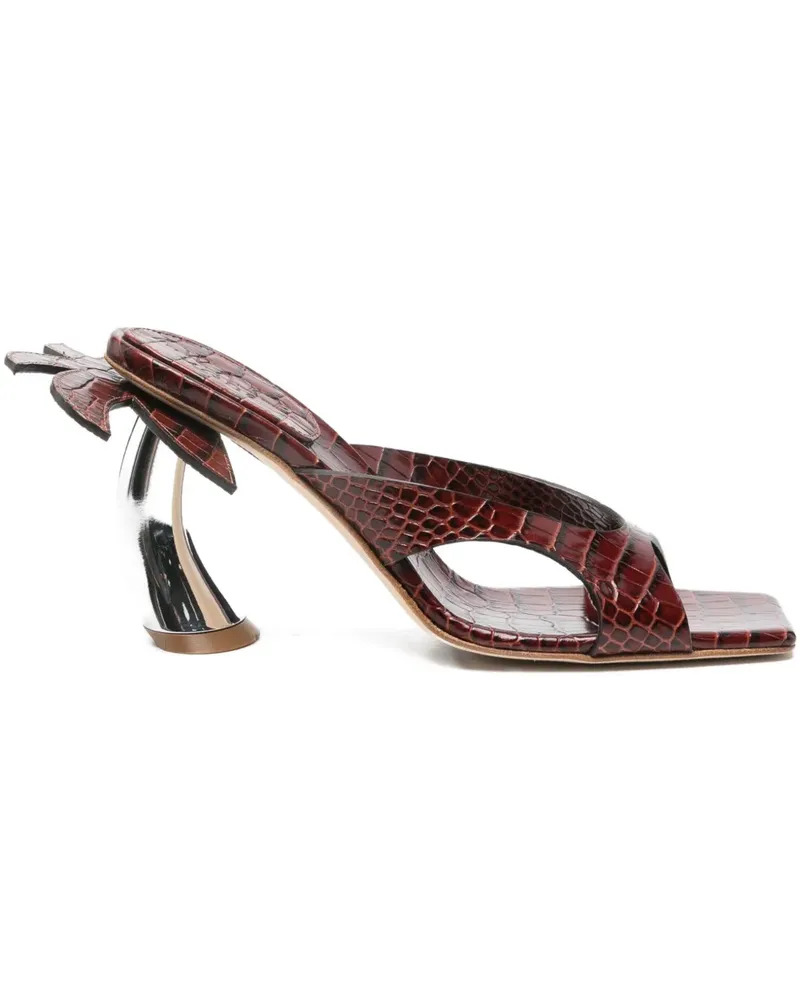 A.W.A.K.E. Sandalen mit Kroko-Effekt 90mm - Braun Braun