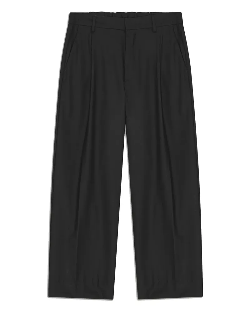 NN 07 Wide-Leg-Hose mit Bundfalten - Schwarz Schwarz