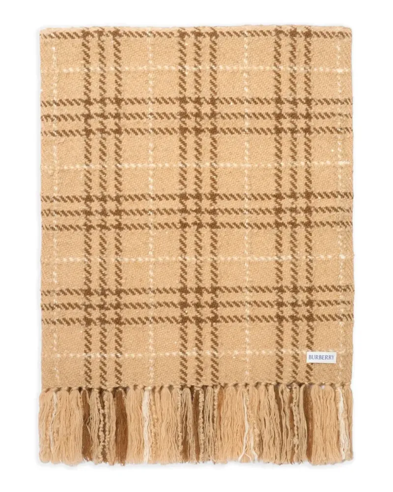 Burberry Verzierter Check Bouclé-Schal - Nude Nude